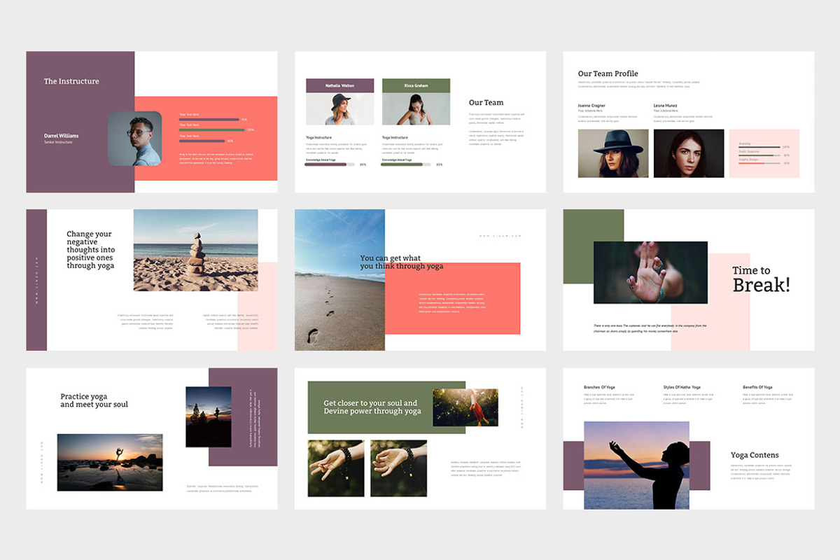 Cinom : Yoga Google Slides, a Presentation Template by Punkl Camp (Photo 3 of 9)