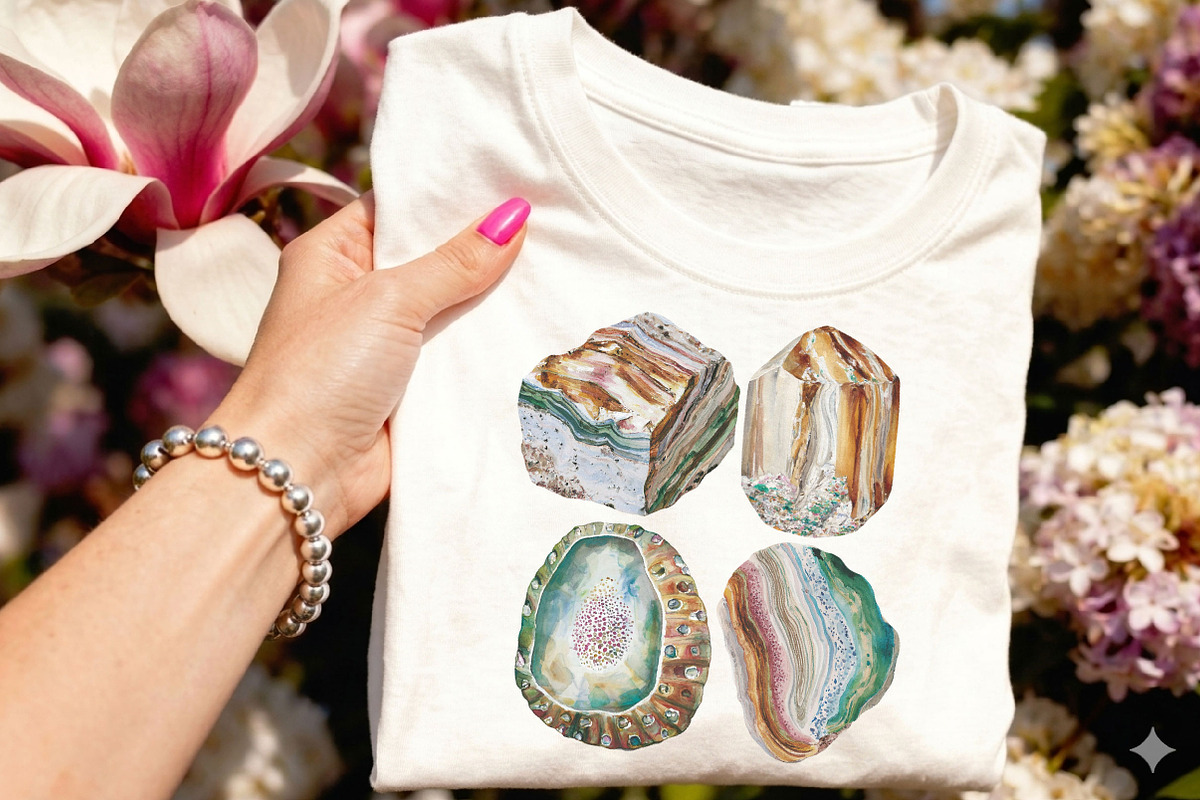 Gemstones Watercolor Package, an Illustration by DreamCafeArt (Photo 6 of 7)