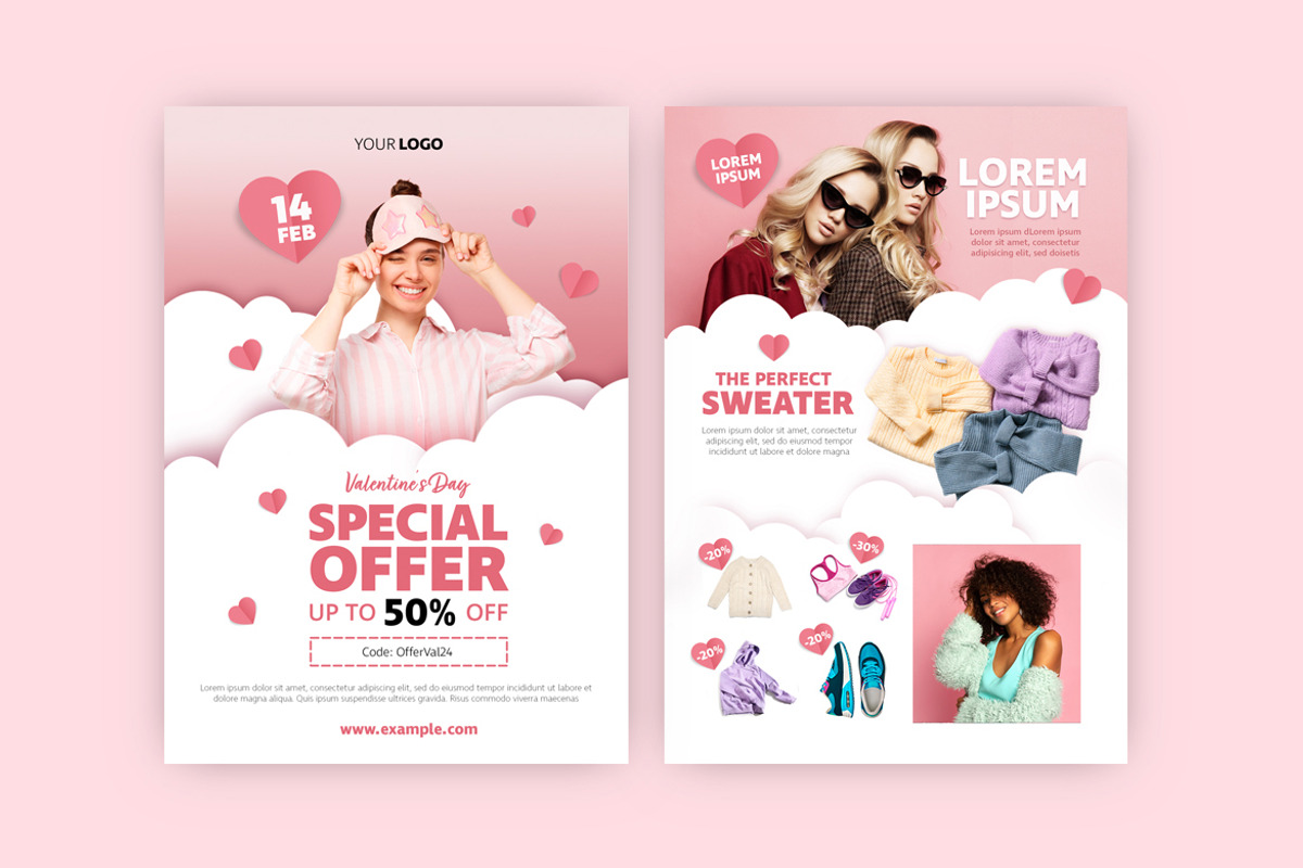 Valentine's Day Digital & Print Pack, a Print Template by McLittle Stock (Photo 3 of 4)