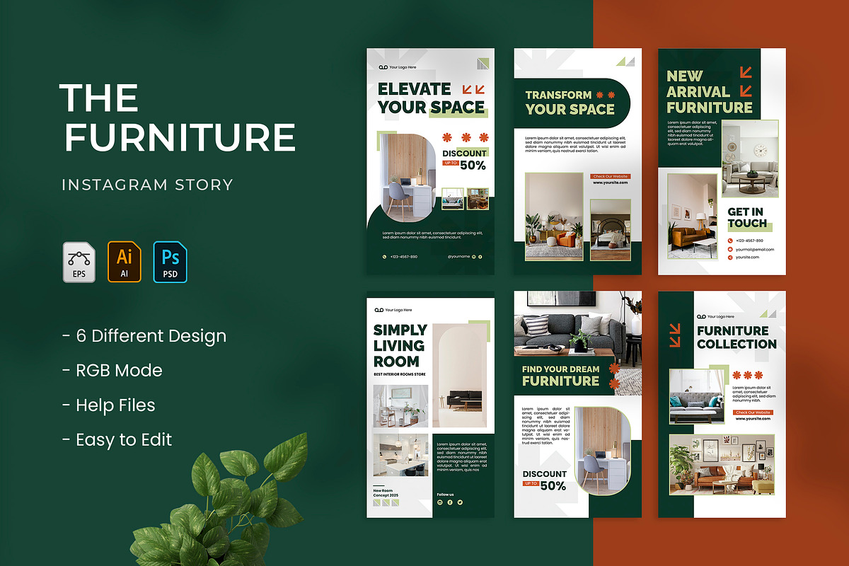Furniture - Instagram Story, a Print Template by VUNIRA