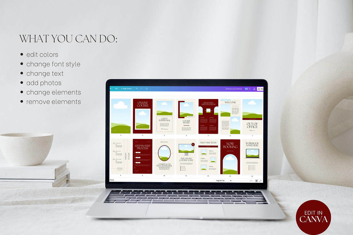 Modern Instagram Stories Posts Canva, a Social Media Template by ...