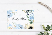 Dusty blue gold. Watercolor flowers, a Texture Illustration by LABFcreations (Thumbnail 10 of 12)