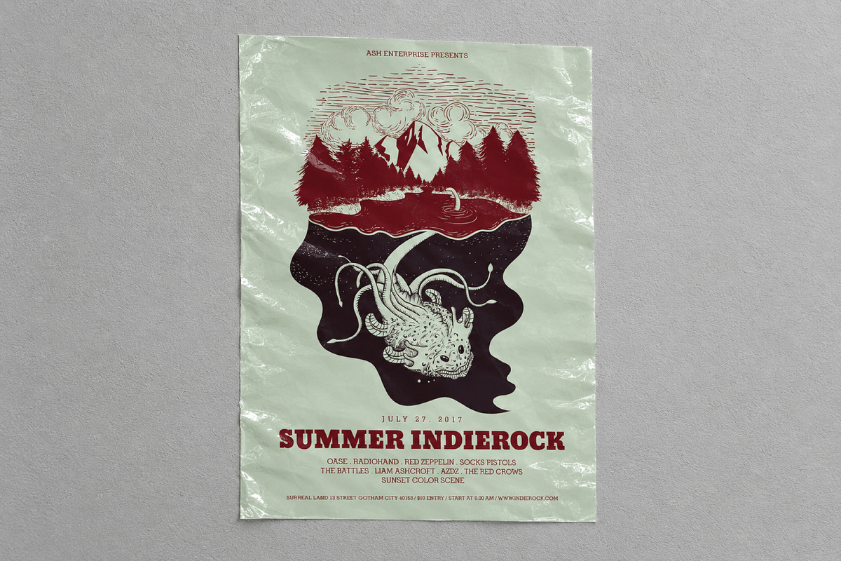 Lake Monster Vector Art Flyer, a Flyer Template by ashenterprise (Photo 2 of 3)
