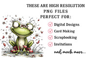 Whimsical Spring Frog Clipart, an Illustration by OK Design (Thumbnail 4 of 6)