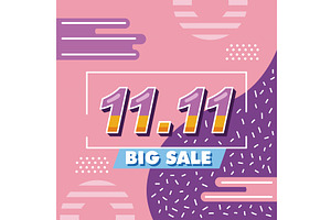 11 11 big sale commercial, an Object Illustration by studiogstock