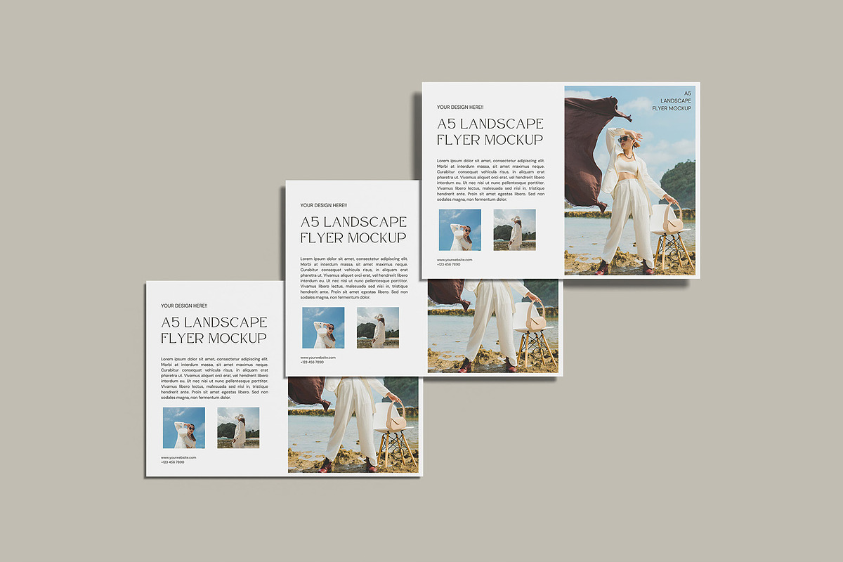A5 Landscape Flyer Mockup, a Product Mockup by ZifaraDesign (Photo 7 of 7)