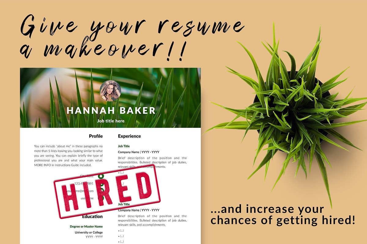 Creative CV Design / Resume - Hannah, a Resume Template by Templates Design Co. (Photo 16 of 17)