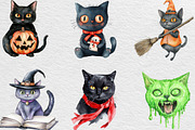 Funny Halloween Scary Cat Clipart, an Illustration by Black Bird Studio (Thumbnail 4 of 6)