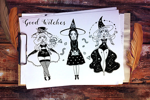 Halloween Witches Set