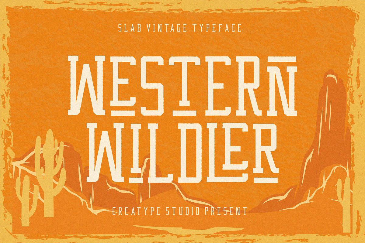 Western Wildler Slab Vintage, a Slab Serif Font by Creatype Studio (Photo 1 of 9)