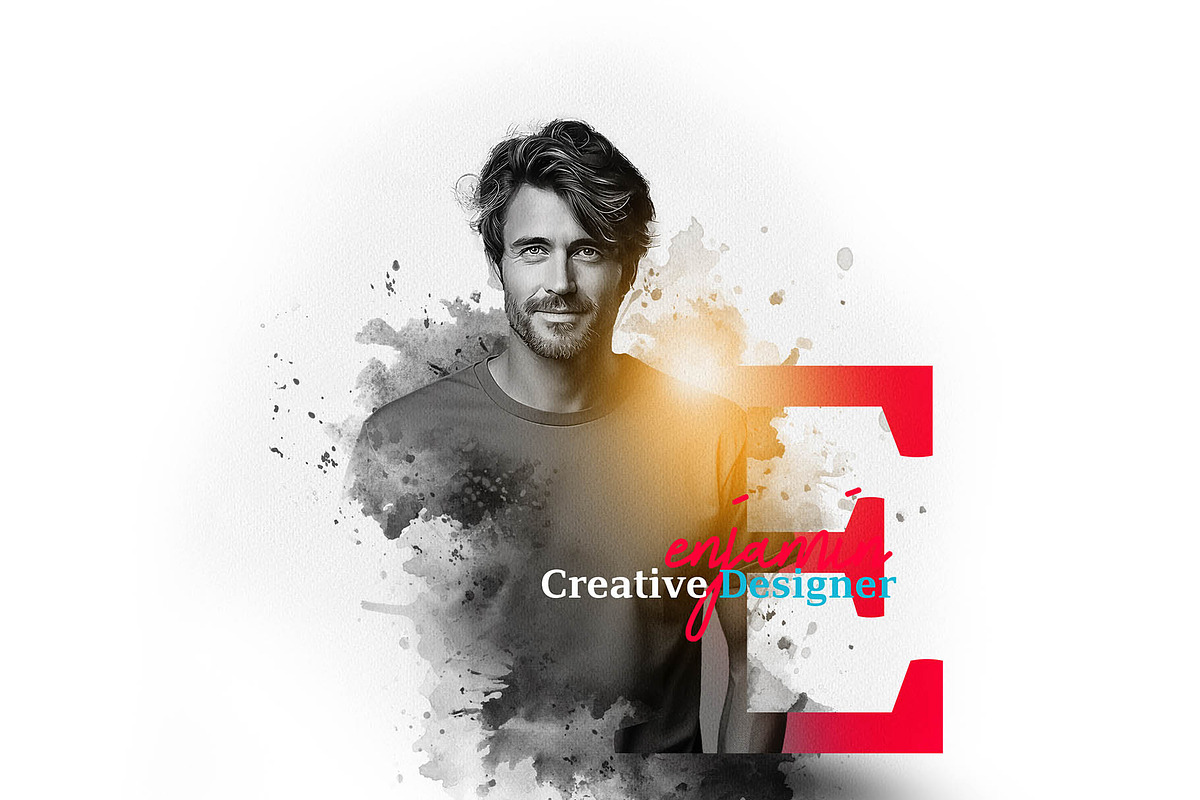 Creative Letter Portrait Template, an Action Add-On by MRI STUDIO (Photo 12 of 42)