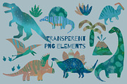 DINOSAUR watercolor pattern, a Pattern Graphic by watercolor kamill (Thumbnail 11 of 11)