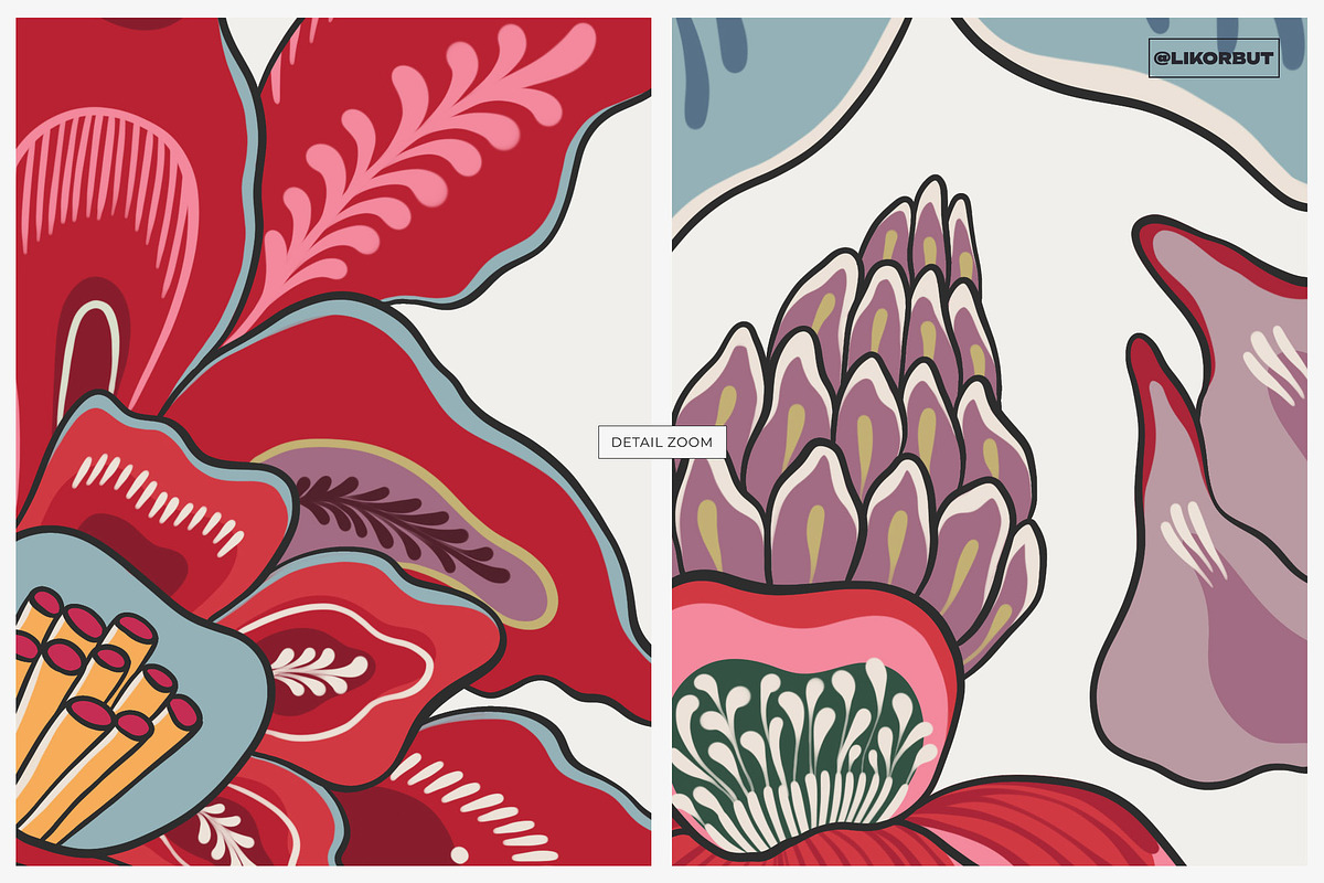 Bohemian Chintz Floral Pattern, a Pattern Graphic by likorbut (Photo 11 of 14)