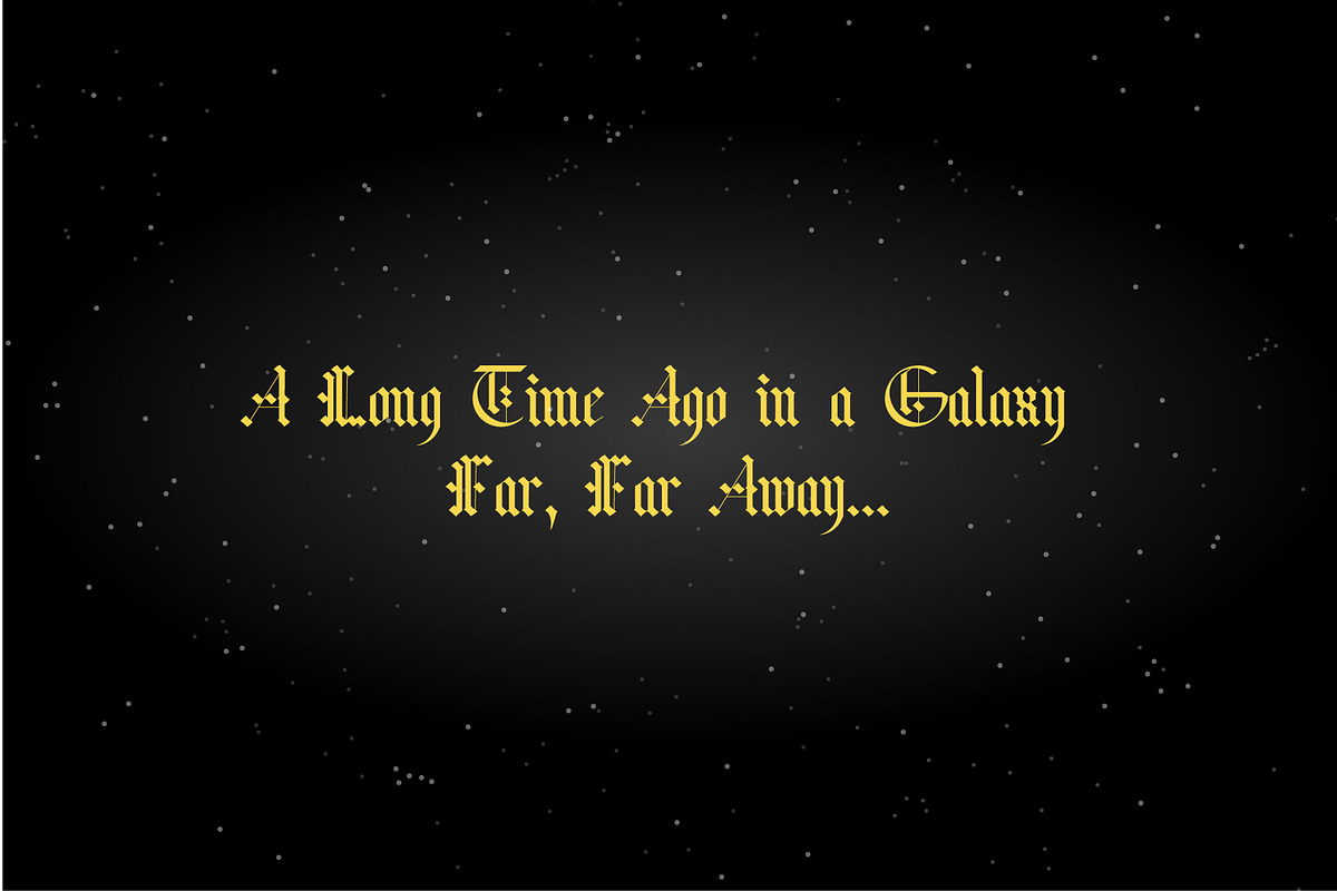 New Blackletter Typeface font. preview 5