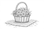Floral Bouquet Line Art Set, an Illustration by BIPLOB EXPERT (Thumbnail 4 of 9)