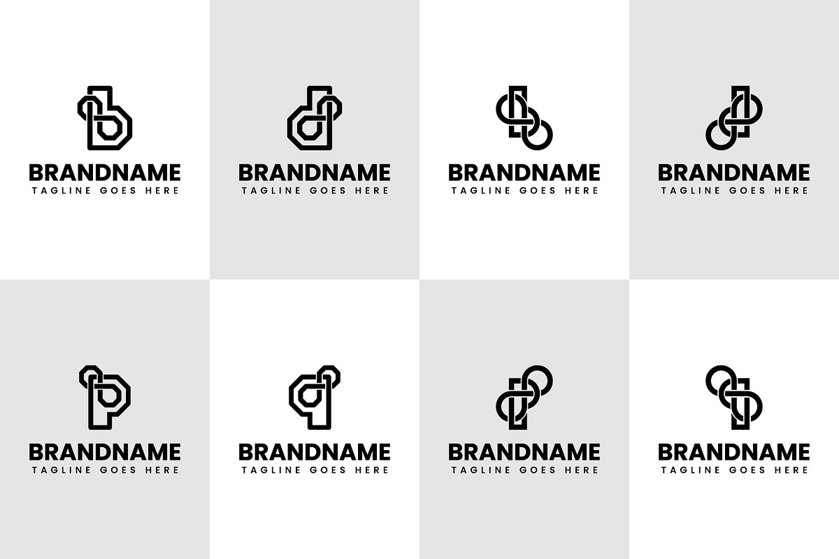 Letter B D P Q Infinity Logo Set, a Branding & Logo Template by Pray Art Design Studio