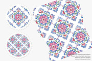 blue pink ornamental seamless patter, a Pattern Graphic by Pink Studio Art (Thumbnail 4 of 4)