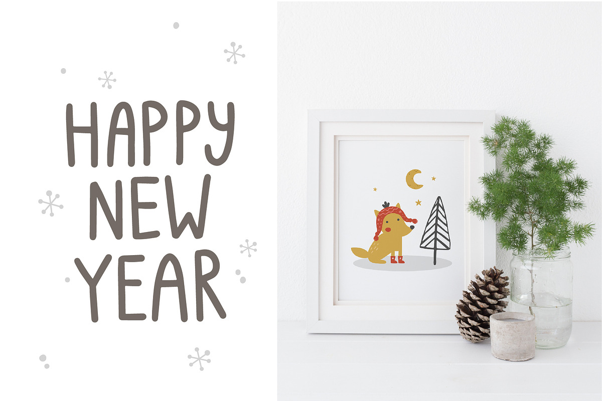 Cozy Christmas clipart collection, an Animal Illustration by Leysan Shayak (Photo 6 of 10)