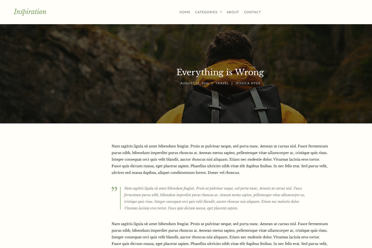 Inspiration — Lifestyle Blog PSD, a Templates & Theme by ScienteCraft (Photo 31 of 47)