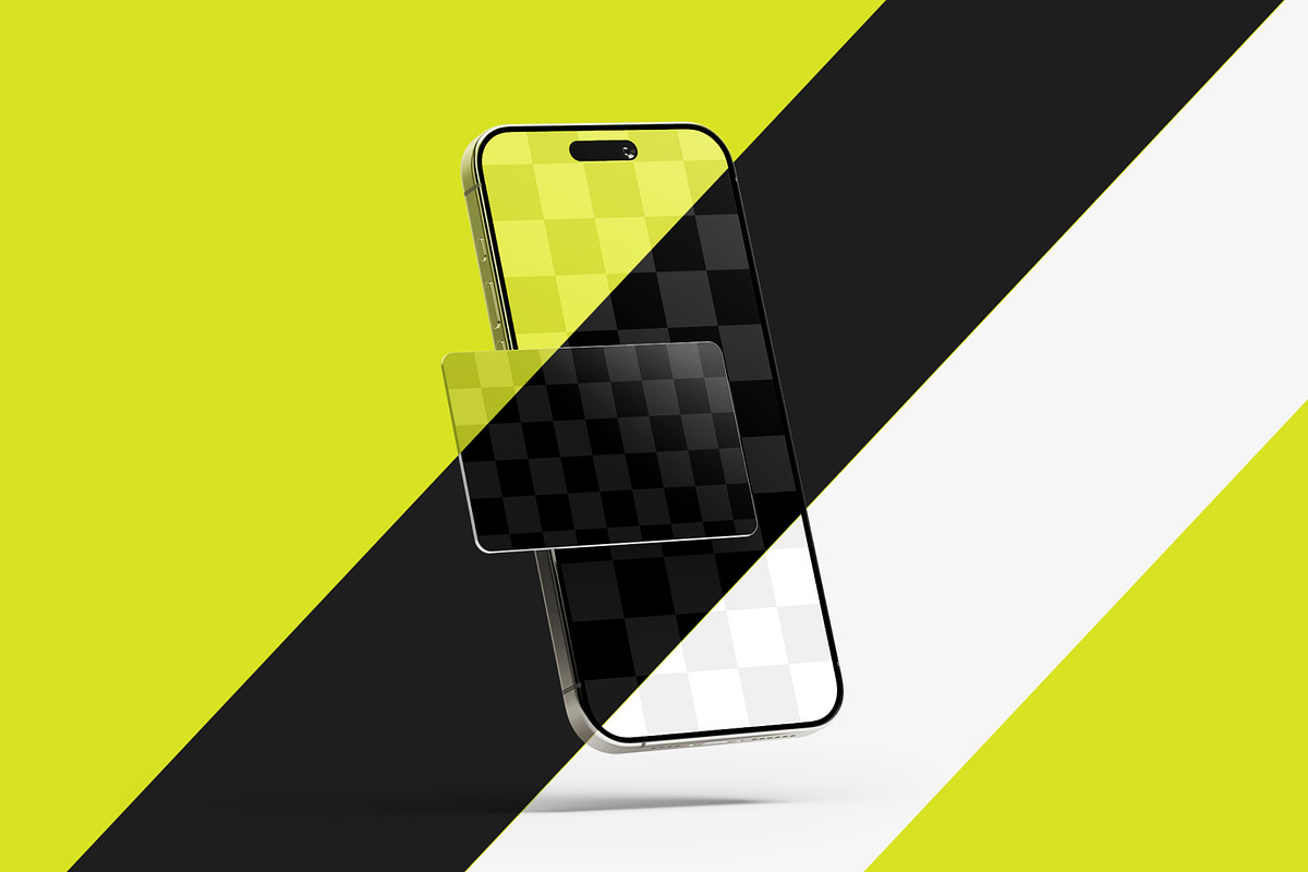 Bank Card with iPhone Mockup Set, an iPhone Mockup by mockupatelier (Photo 3 of 9)