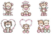 Whimsical Teddy Bear Valentine Clipa, a Graphic by CraftArtStudio (Thumbnail 4 of 6)