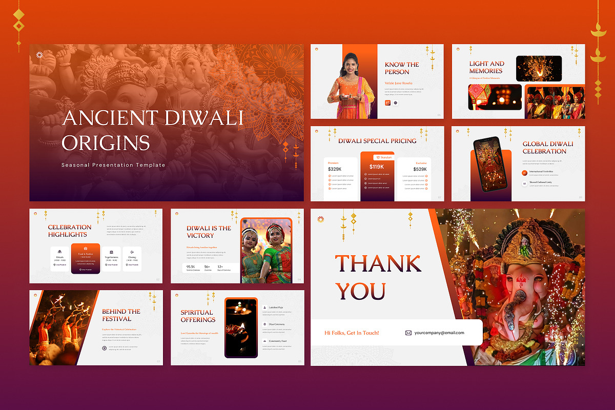 Diwali Celebration Theme PowerPoint, a Presentation Template by Antstheme (Photo 3 of 4)