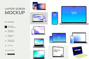 Laptop Macbook Screen Mockup Bundle, a Mac Mockup by graphypix (Thumbnail 2 of 14)
