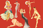 Varga Girls-Vinatge Illustrations, an Illustration by Lilithcollageart (Thumbnail 2 of 8)