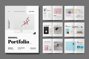 Minimal Portfolio Design Template, a Brochure Template by MightyDesign