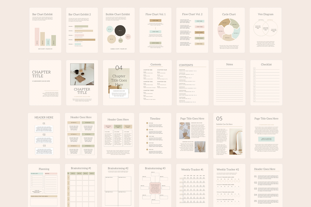 Minimalist Modular Workbook, a Marketing Template by denofdreamers (Photo 5 of 6)