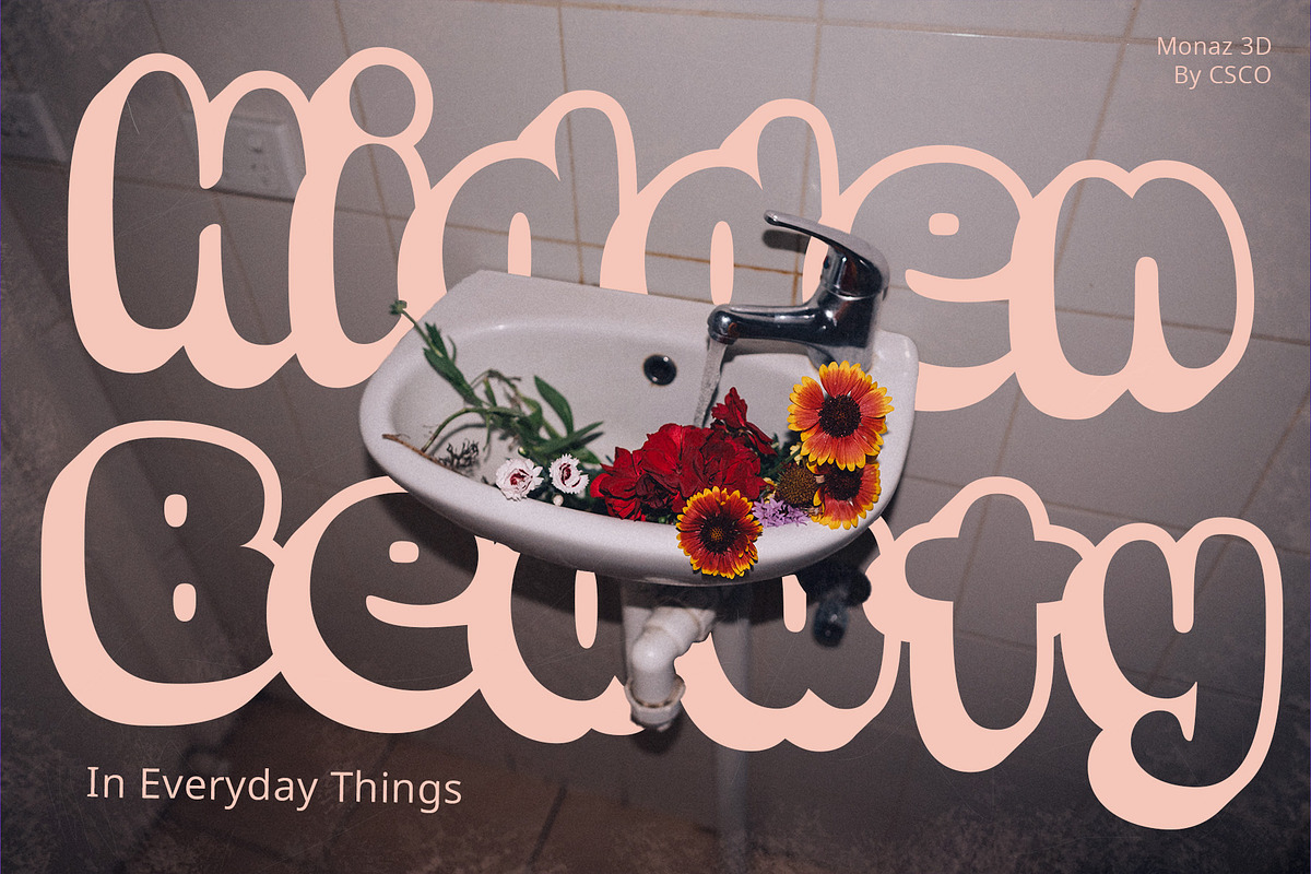 Monaz 3D, a Sans Serif Font by Craft Supply Co. (Photo 5 of 8)