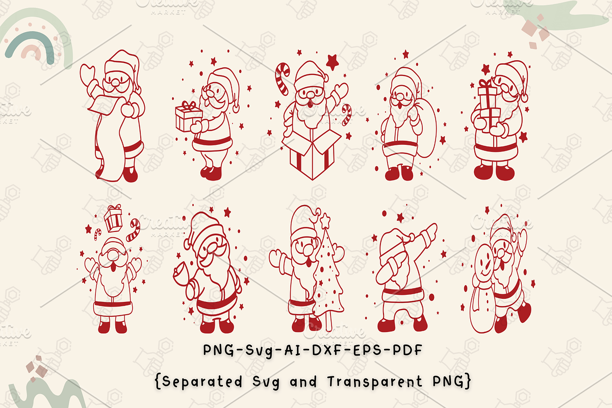Merry Christmas Santa Claus SVG, an Illustration by Cheerful World