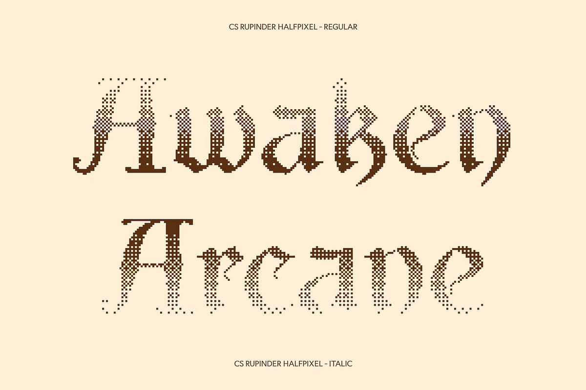 CS Rupinder Halfpixel, a Serif Font by Craft Supply Co. (Photo 3 of 8)