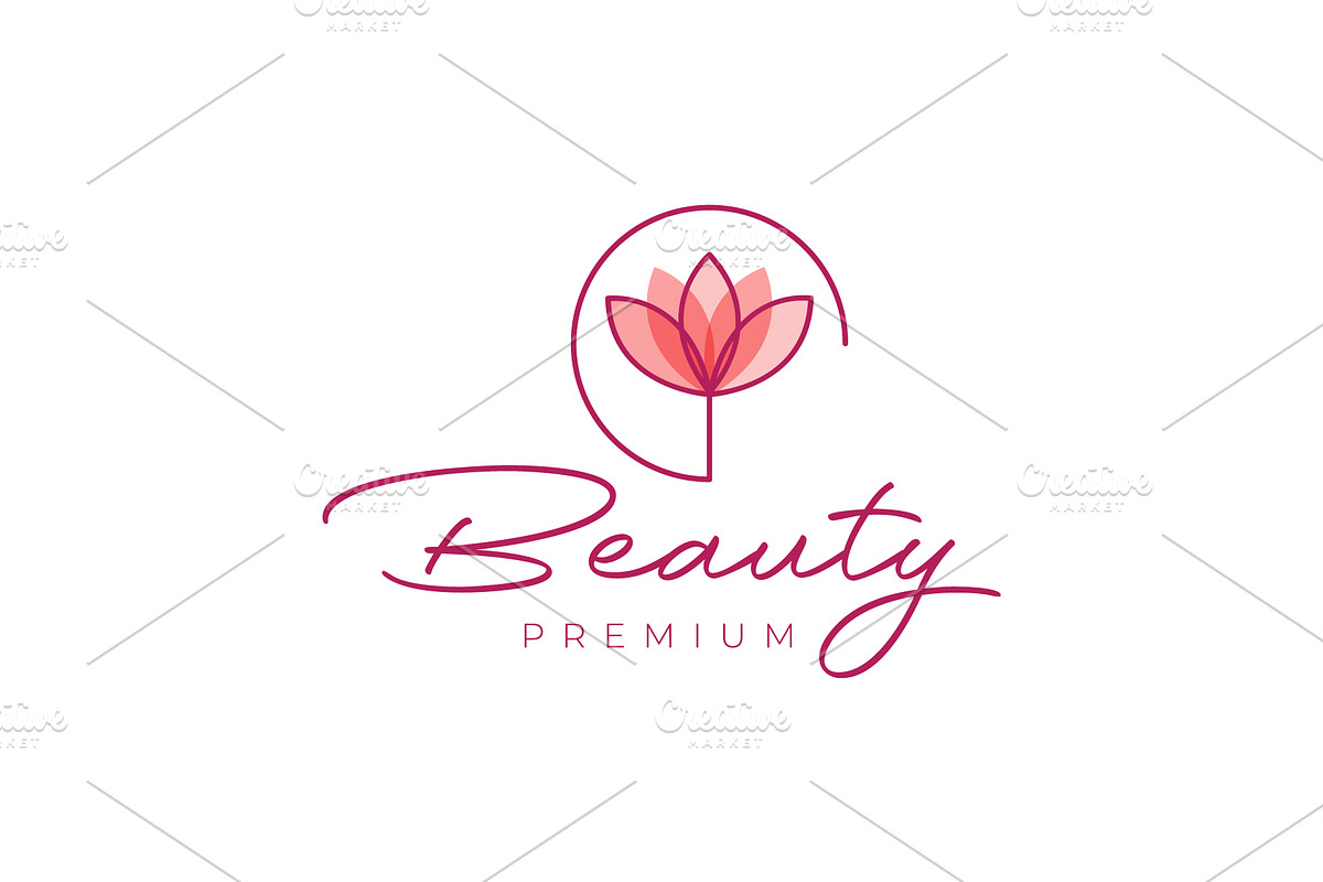 beauty plant flower lotus  logo, a Branding & Logo Template by devastd