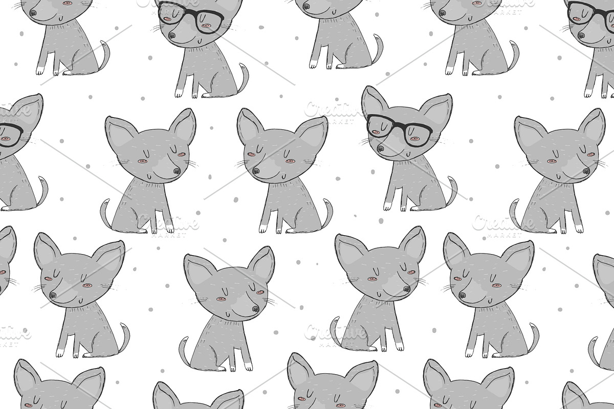 Cute dogs collection!, a Pattern Graphic by Irene_Boiko_ART (Photo 13 of 16)