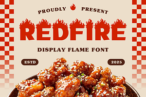 Redfire Display Flame Font, a Font by PutraCetol Studio