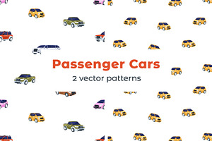 Passenger cars seamless patterns, a Pattern Graphic by Good Studio