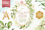 Crystal. Floral & Polygonal Bundle, a Decorative Illustration by OctopusArtis (Thumbnail 1 of 15)