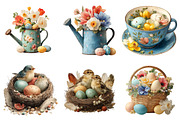 Easter Garden Clipart, an Illustration by DreamArtGraphic (Thumbnail 2 of 4)