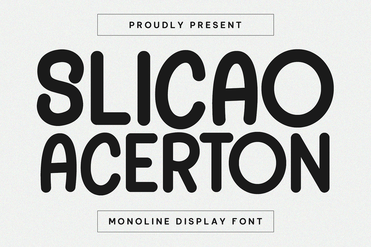 Slicao Acerton Monoline Display Font, a Sans Serif Font by Maulana Creative (Photo 1 of 7)