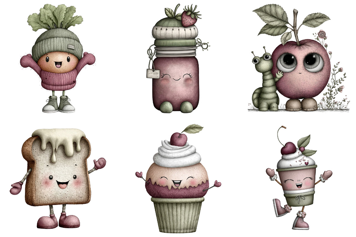 Kawaii Food Characters, an Illustration by Daily.Designs (Photo 4 of 5)
