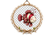 Whimsical Animals in Aquarium, an Illustration by DreamArtGraphic (Thumbnail 7 of 8)