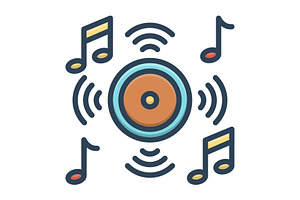 Tunes melody color icon, a Duotone Icon by Creative priyanka