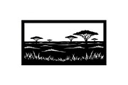 Abstract Savanna Scenery Silhouette, a Graphic by Artivon (Thumbnail 6 of 13)