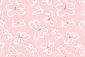 Abstract Floral Seamless Pattern Set