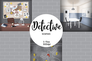 Detective Clipart, a Work Illustration by GlamArtZhanna