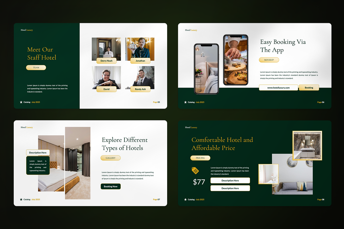 Hotel Luxury Google Slides, a Presentation Template by SquidPixey (Photo 3 of 7)
