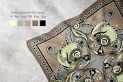 Ivory & Taupe Art Nouveau Silk Scarf, an Object Graphic by ilustrinna (Thumbnail 5 of 9)