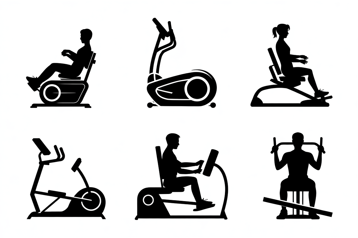 Vector Gym and Fitness Silhouette, an Illustration by Amazin_art (Photo 5 of 6)