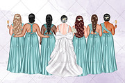 Bride and Bridesmaids Plus Size Art, a Person Illustration by DekoArt (Thumbnail 7 of 9)
